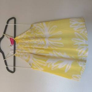 Lilly Pulitzer yellow halter blouse size small